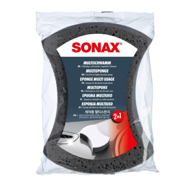 Губка + антимошка 2 в 1 для мойки авто Sonax MultiSponge двухсторонняя (428000)