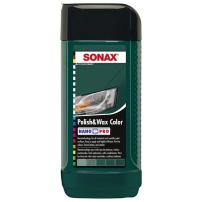 Цветной полироль с воском зелёный 250 мл SONAX Polish&Wax Color NanoPro (296741) 8