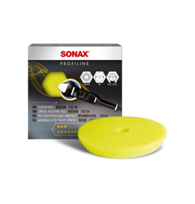 Полировальный круг средней твердости желтый 143 мм SONAX Dual Action FinishPad (493341) 4