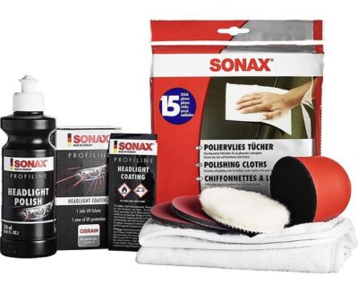 Профессиональный набор для полировки пластиковых фар SONAX PROFILINE Scheinwerfer Aufbereitungsset (405741) 2