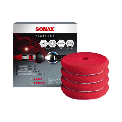 Поролоновый жесткий круг Sonax Profiline Schaumpad Hart 85мм 4шт (494200)