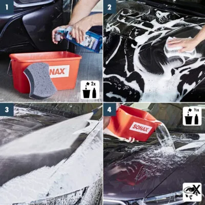 Альтернативний вигляд Автошампунь для мойки автомобиля Sonax XTREME 2 in 1 Shampoo 1л (215300)