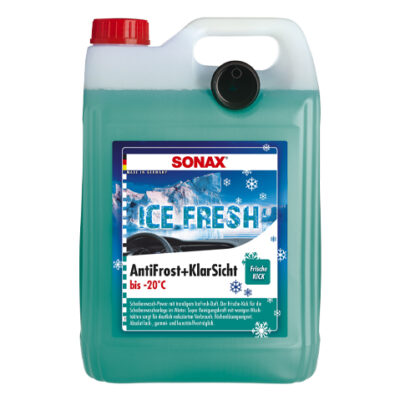 Готовая антизамерзайка в бачок омывателя + чистый вид Sonax до -20 °C Ice-fresh 5л (133541)