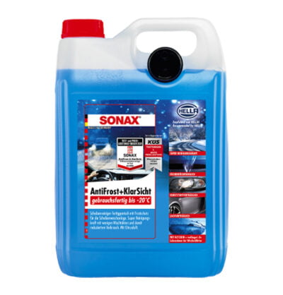 Готовая жидкость в бачок омывателя Sonax Antifrost + KlarSicht -20°С зимний 5л (332500) 2