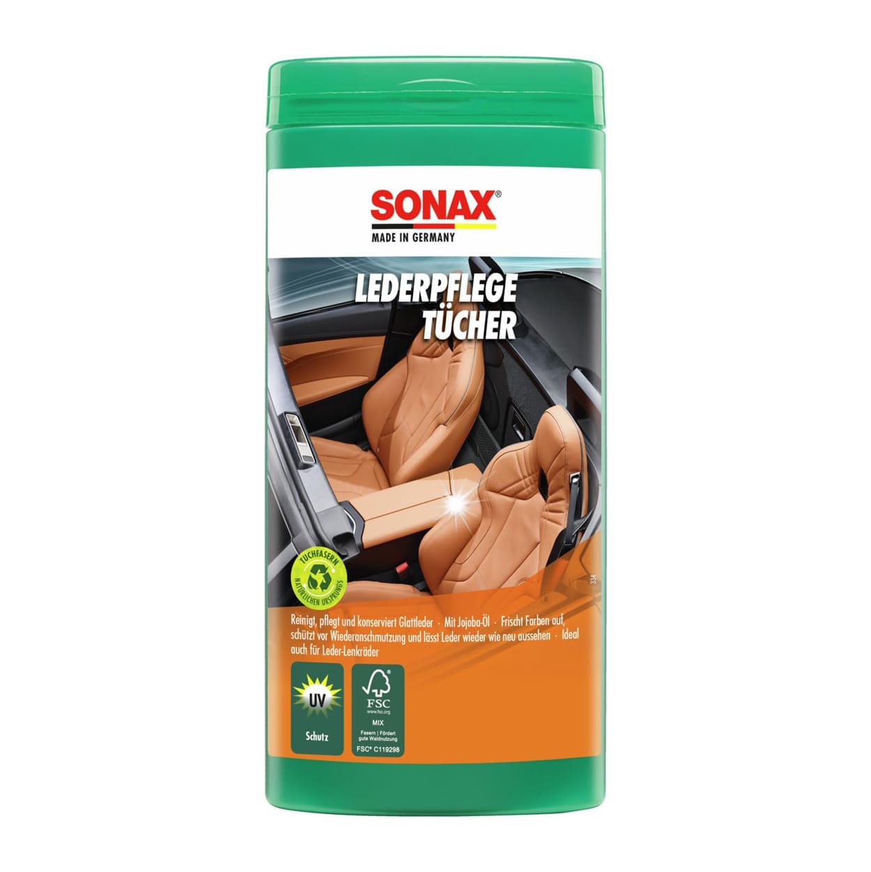 Салфетки Sonax для ухода за кожей автомобиля 25шт (412300) 8 Салфетки Sonax для ухода за кожей автомобиля 25шт (412300)