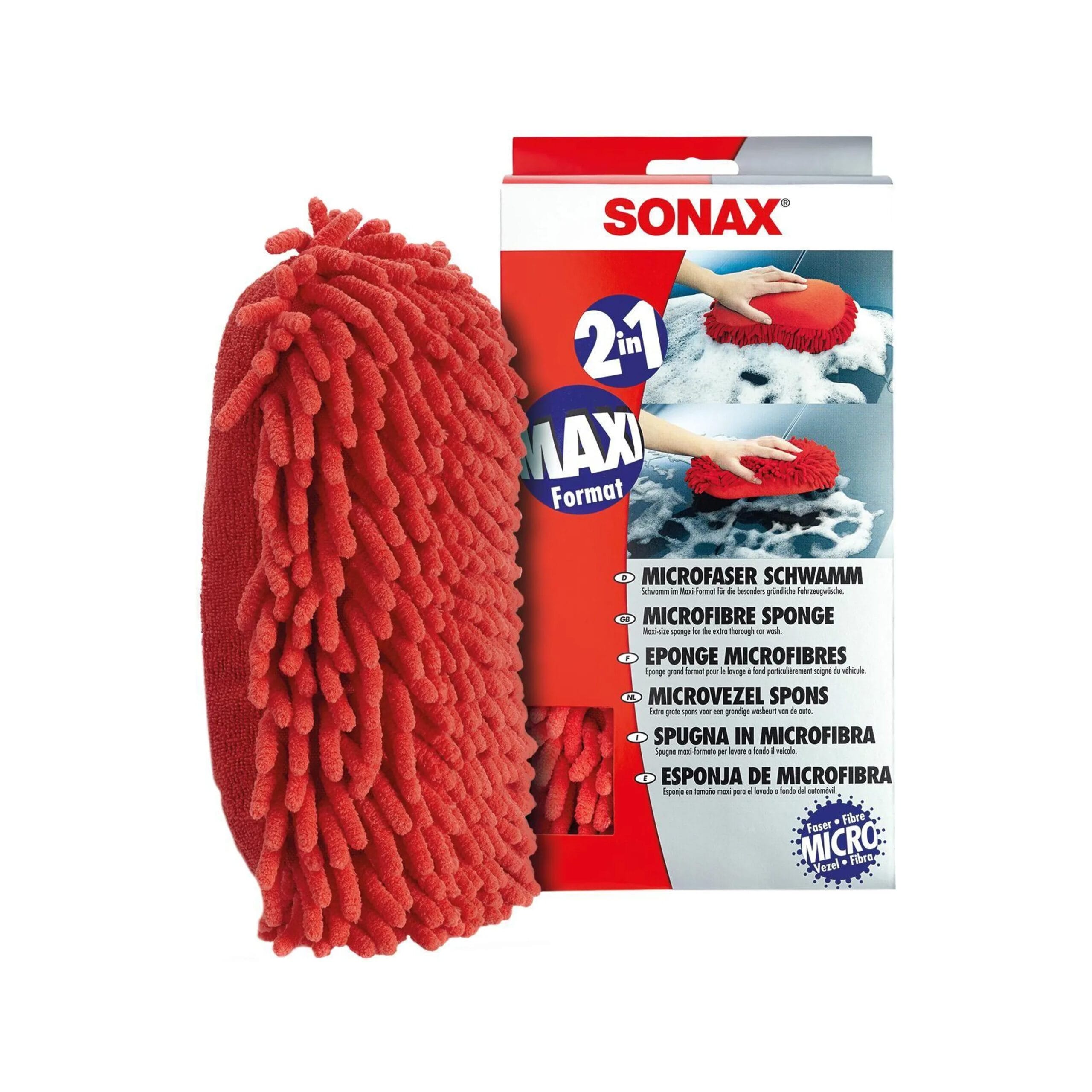 Большая губка Sonax из микрофибры 1шт (428100) 2 Большая губка Sonax из микрофибры 1шт (428100)