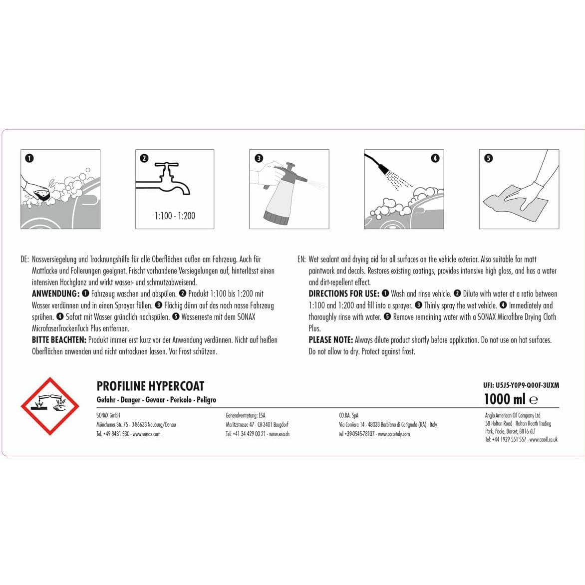 Защитное средство для кузова на мокро Sonax Profiline HyperCoat 1л (677300) 7 Защитное средство для кузова на мокро Sonax Profiline HyperCoat 1л (677300) — изображение 6