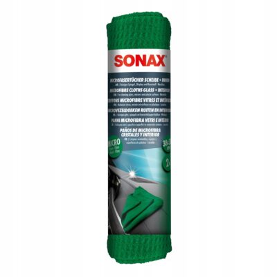 Микрофибра Sonax для стекол и салона 38×38см 2шт (498441) 2