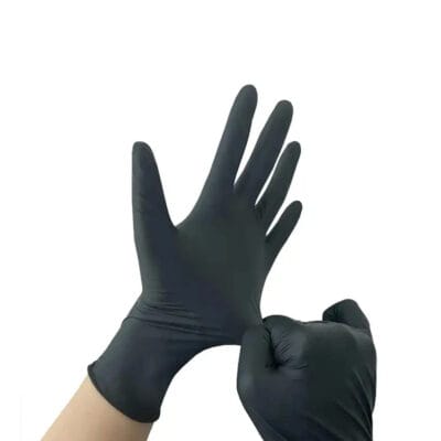 Одноразовые перчатки для детейлинга 50 пар Черные L (BB018)