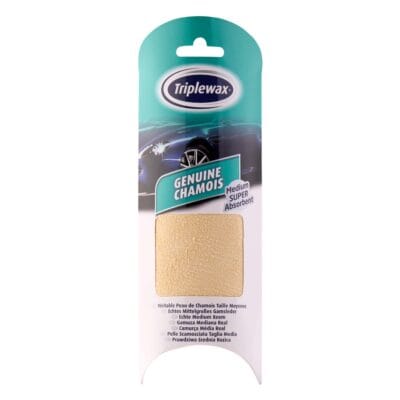 Натуральная замша CarPlan Triplewax Genuine Leather Chamois для сушки автомобиля, в тубе 1шт (CTA152)