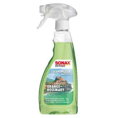 Очиститель-полироль пластика Sonax Cockpit Spray Orange+Rose­mary матовый эффект 500мл (349241)