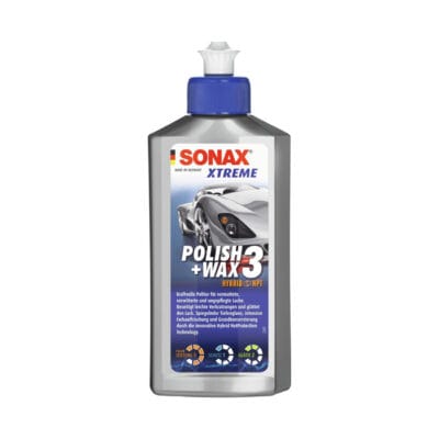 Мощный полироль Sonax Xtreme Polish + Wax 3 Hybrid NPT для матовых, состаренных и необработанных лакокрасочных покрытий 250мл (202100)