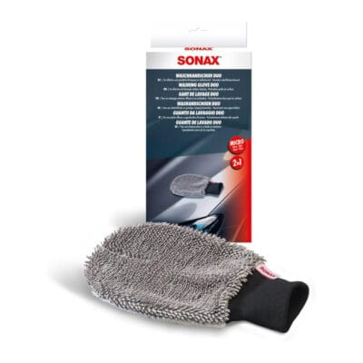 Двусторонняя моющая рукавица Sonax Duo Wash Mitt для идеальной очистки всех поверхностей автомобиля 1шт (419100)