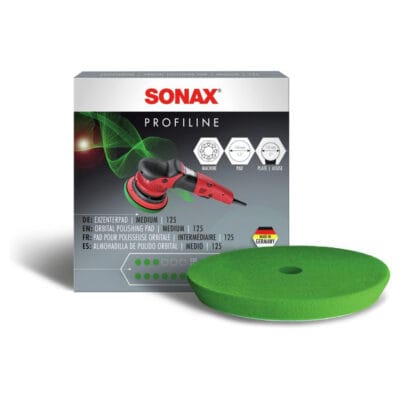 Полировальный круг Sonax Profiline Orbital Polishing Pad medium средней твердости 125мм Зеленый (498600)