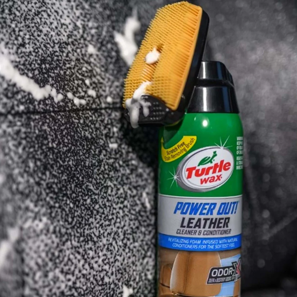 Очиститель-кондиционер кожи Turtle Wax Leather Cleaner Odor-X с щеткой 400мл (52895) 5 Очиститель-кондиционер кожи Turtle Wax Leather Cleaner Odor-X с щеткой 400мл (52895) — изображение 4