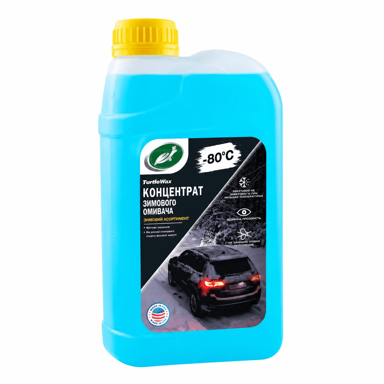 Концентрат омывателя стекол зимний Turtle Wax Winter Screen Wash -80ºC 1л (T4043) 3 Концентрат омывателя стекол зимний Turtle Wax Winter Screen Wash -80ºC 1л (T4043) — изображение 2
