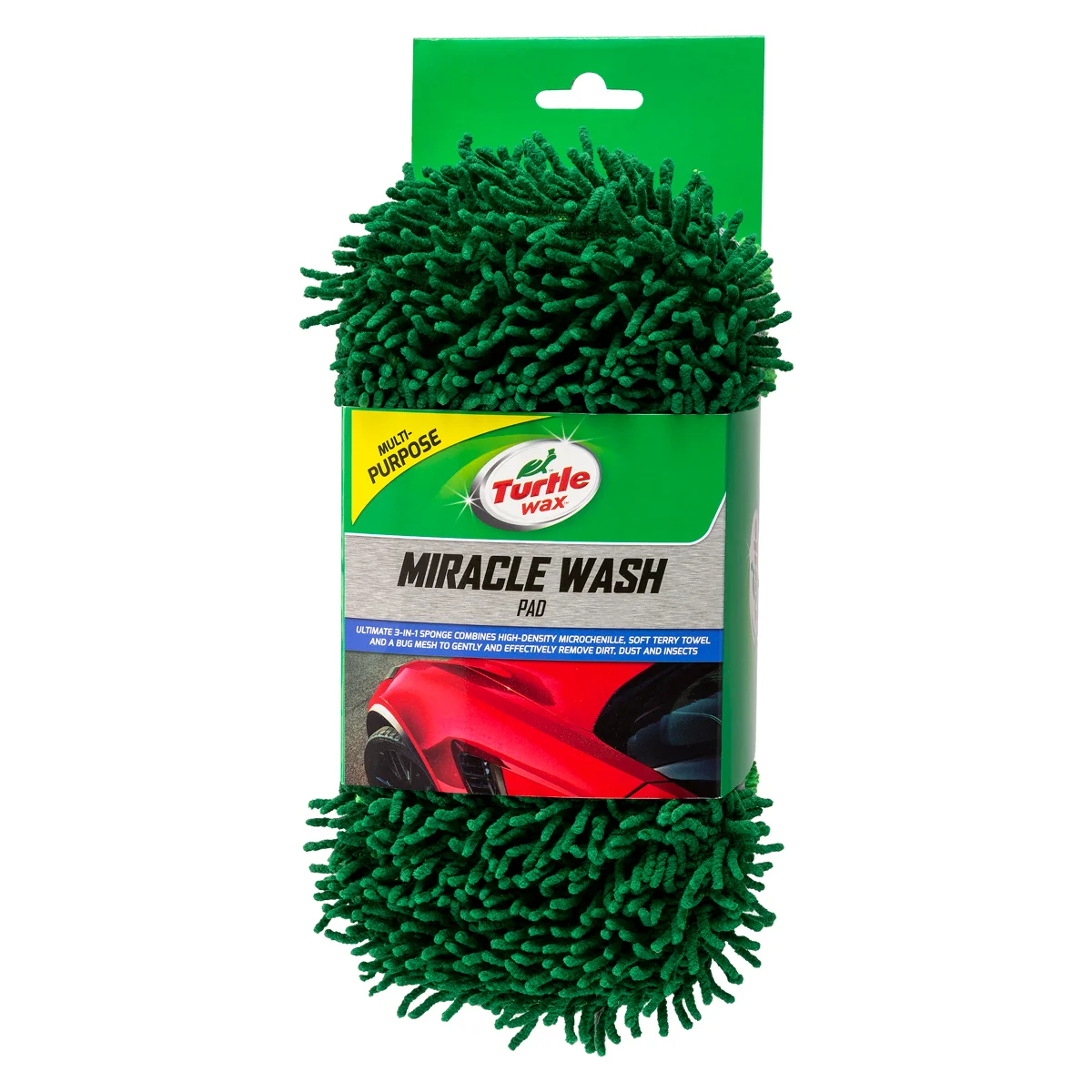 Микрофибровая губка 3в1 Turtle Wax для мойки и удаления насекомых и полировки кузова 21х10х6см (X1186) 2 Микрофибровая губка 3в1 Turtle Wax для мойки и удаления насекомых и полировки кузова 21х10х6см (X1186)