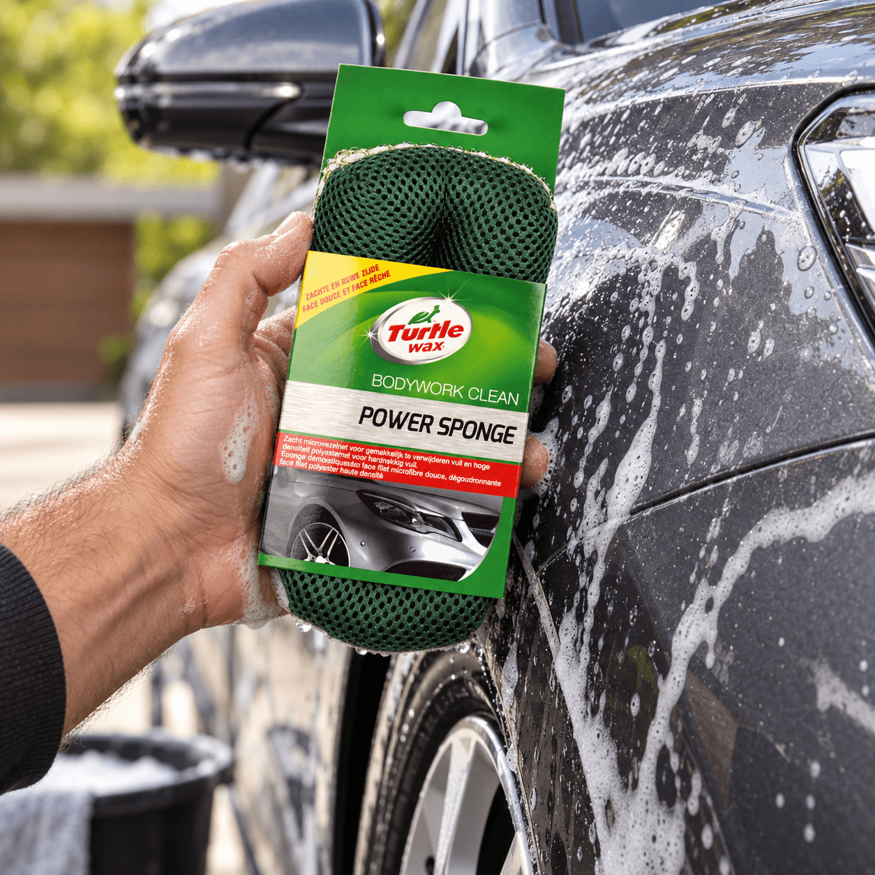 Двусторонняя губка для мойки автомобиля Turtle Wax Power Sponge 22×8×4 см (X1185TD) 4 Двусторонняя губка для мойки автомобиля Turtle Wax Power Sponge 22×8×4 см (X1185TD) — изображение 3