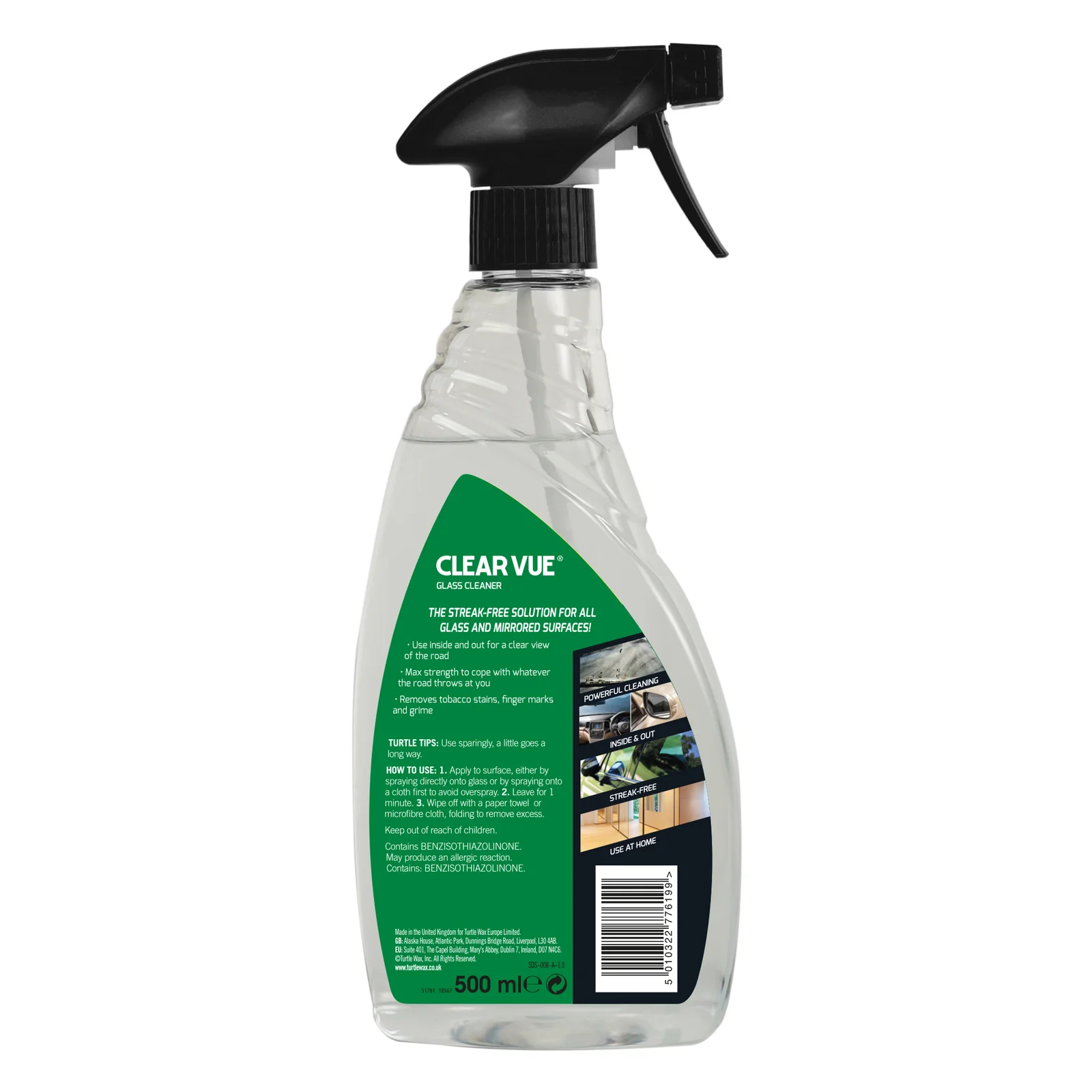 Очиститель стекла Turtle Wax Clearvue 500мл (52804) 3 Очиститель стекла Turtle Wax Clearvue 500мл (52804) — изображение 2