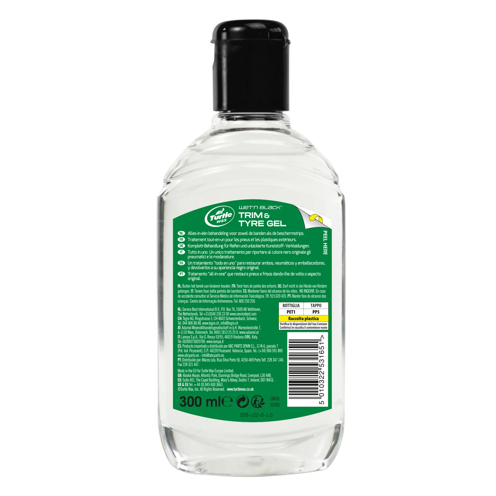 Полироль-гель Turtle Wax Wet-n-Black для чернения шин и пластика 300мл (53165) 3 Полироль-гель Turtle Wax Wet-n-Black для чернения шин и пластика 300мл (53165) — изображение 2