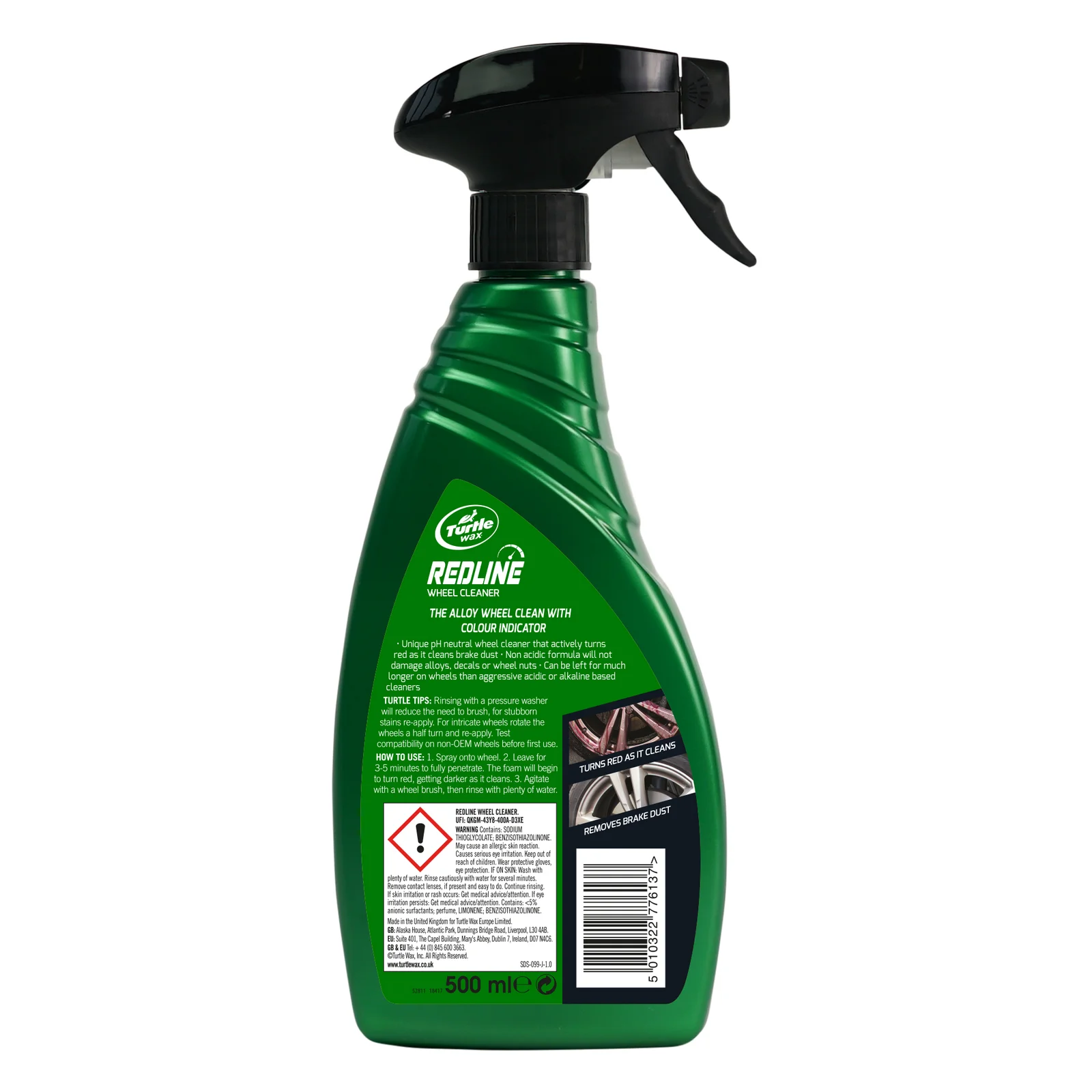 Очиститель дисков с индикацией Turtle Wax Redline 500мл (53935) 3 Очиститель дисков с индикацией Turtle Wax Redline 500мл (53935) — изображение 2