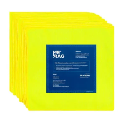 Набор микрофибр Mr.Rag для очистки и полировки, жёлтые, 30×30 см, 10 шт. (RS-rag3030J)