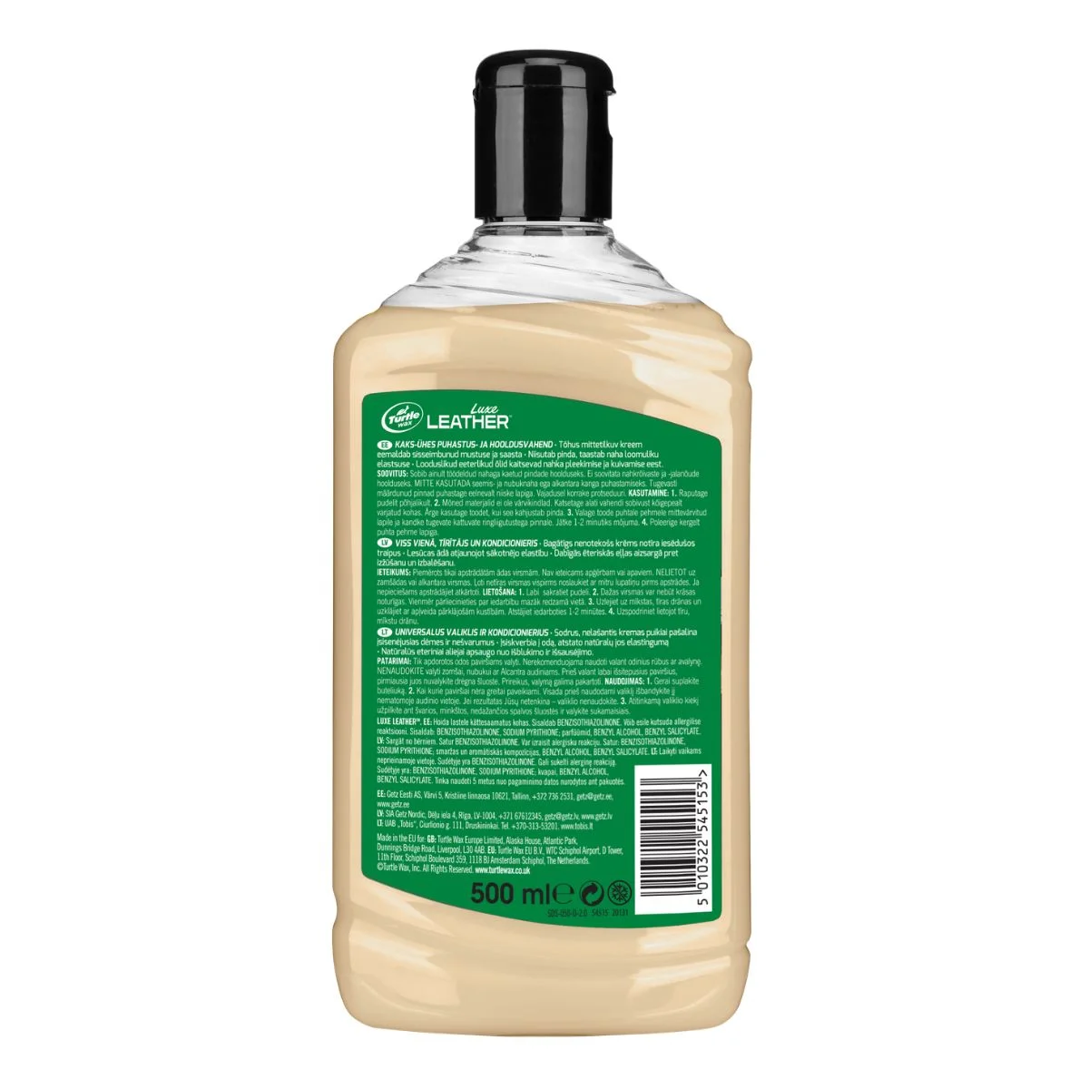 Очиститель и кондиционер кожи Turtle Wax Luxe Leather 500мл (52869) 3 Очиститель и кондиционер кожи Turtle Wax Luxe Leather 500мл (52869) — изображение 2