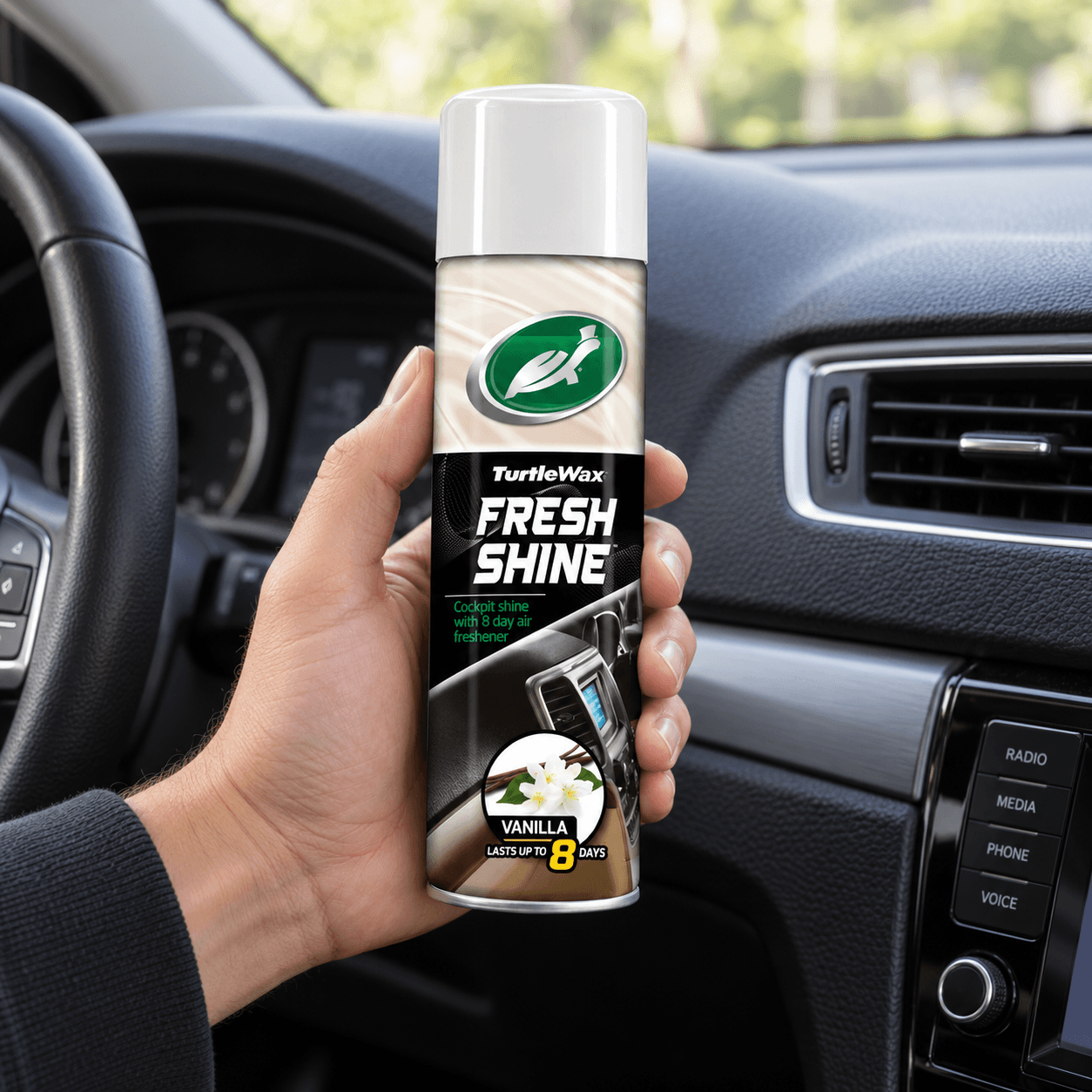 Полироль пластика Turtle Wax Fresh Shine Vanilla с запахом Ваниль 500мл (53010) 3 Полироль пластика Turtle Wax Fresh Shine Vanilla с запахом Ваниль 500мл (53010) — изображение 2