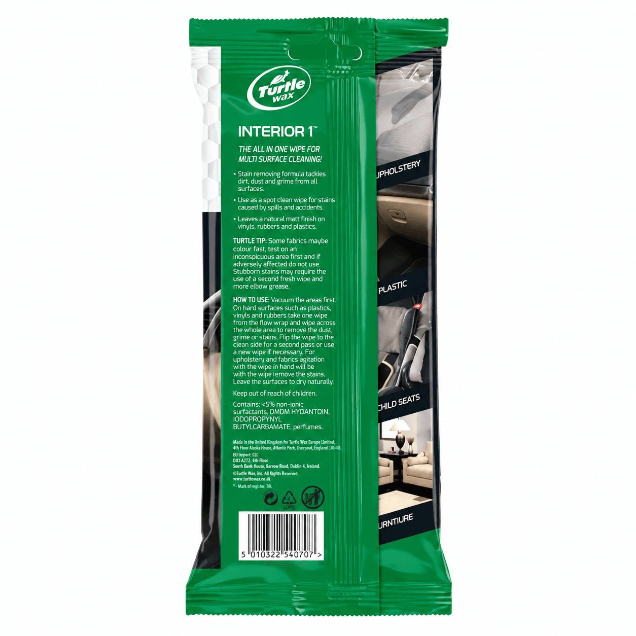 Салфетки для чистки салона Turtle Wax Interior 1 Wipes 24шт (54094) 3 Салфетки для чистки салона Turtle Wax Interior 1 Wipes 24шт (54094) — изображение 2