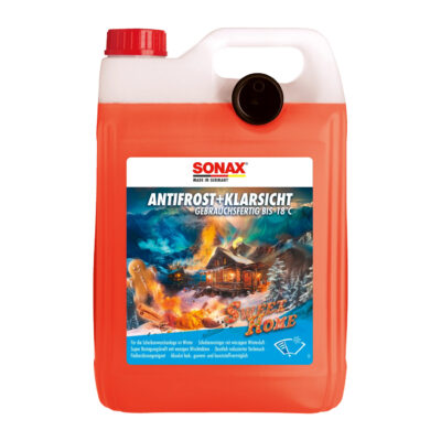 Готовая жидкость в бачок омывателя Sonax Antifreeze+Clear View до -18°C Sweet Home, зимняя 5л (136505)